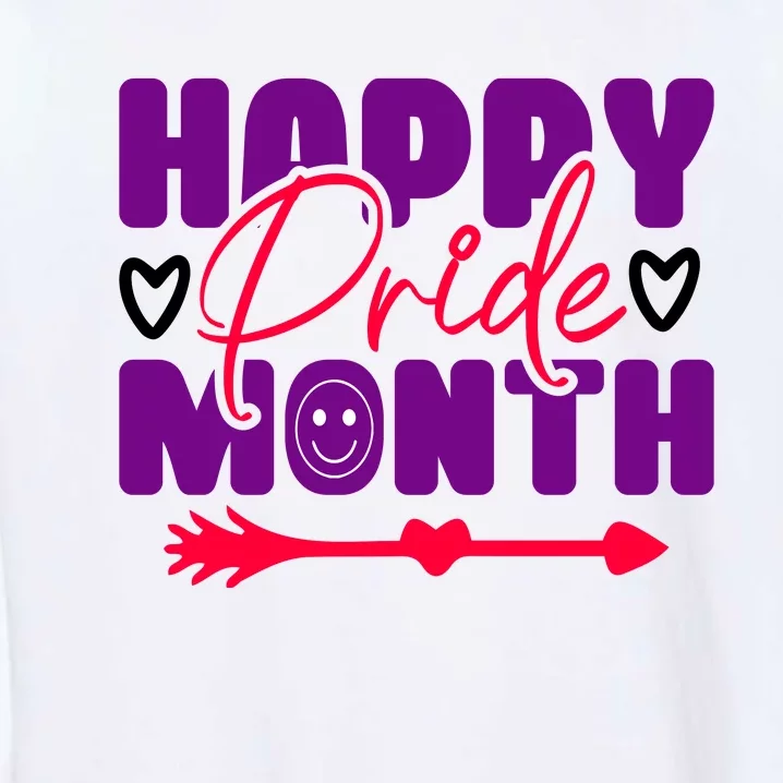 Happy Pride Month Celebration Graphic Garment-Dyed Sweatshirt