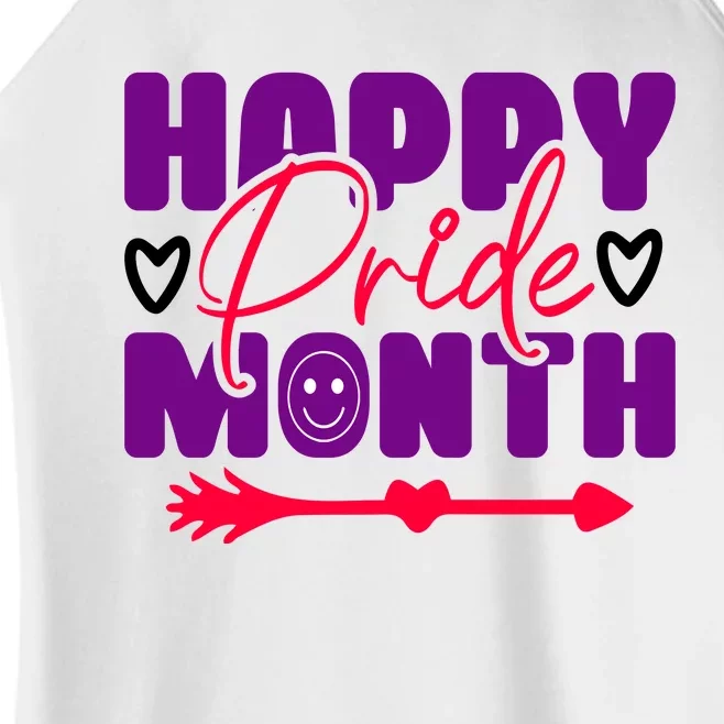 Happy Pride Month Celebration Graphic Women’s Perfect Tri Rocker Tank