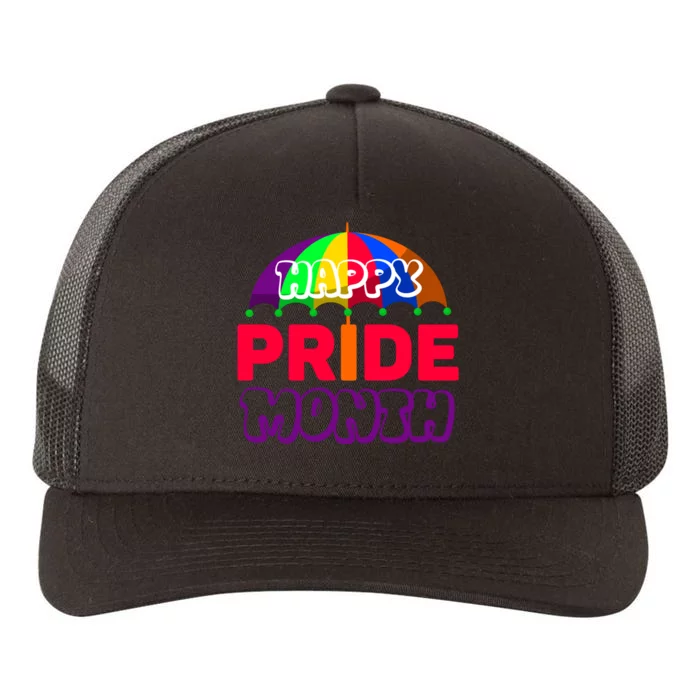 Happy Pride Month Celebration Graphic Yupoong Adult 5-Panel Trucker Hat