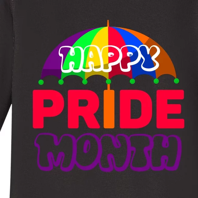 Happy Pride Month Celebration Graphic Baby Long Sleeve Bodysuit