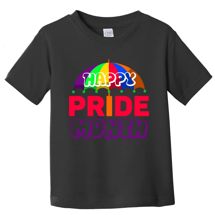 Happy Pride Month Celebration Graphic Toddler T-Shirt