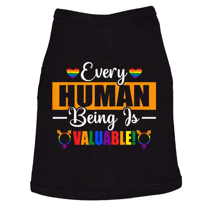 Happy Pride Month Rainbow Flag Design for Proud Ally Doggie Tank