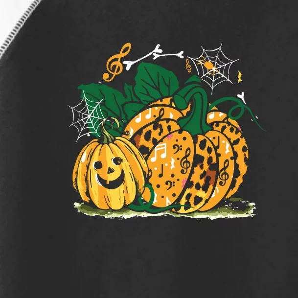 Halloween Pumpkin Music Symbols Toddler Fine Jersey T-Shirt