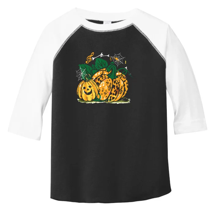 Halloween Pumpkin Music Symbols Toddler Fine Jersey T-Shirt