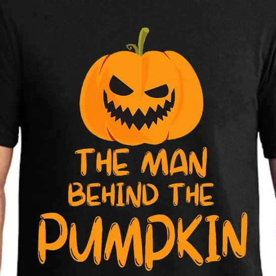 Halloween Pregnancy Man Behind The Pumpkin Halloween Couple Pajama Set