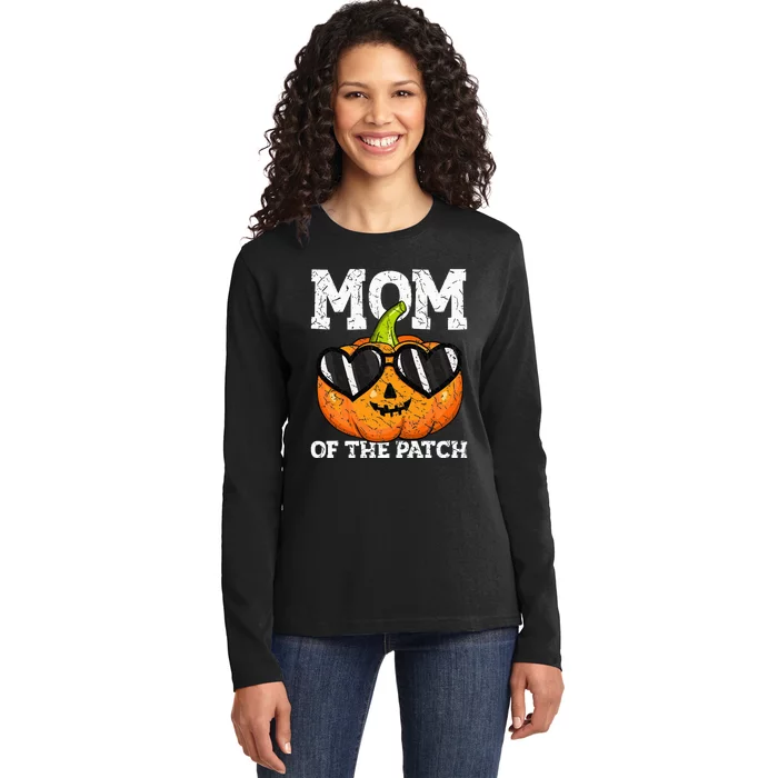 Halloween Pumpkin Mama The Patch's Proud Mother Ladies Long Sleeve Shirt