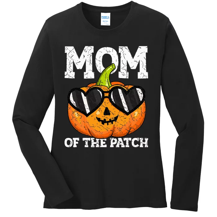 Halloween Pumpkin Mama The Patch's Proud Mother Ladies Long Sleeve Shirt