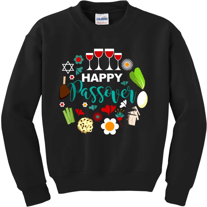 Happy Passover Meal Seder Dinner Kids Sweatshirt