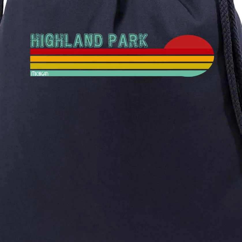 Highland Park Michigan Drawstring Bag