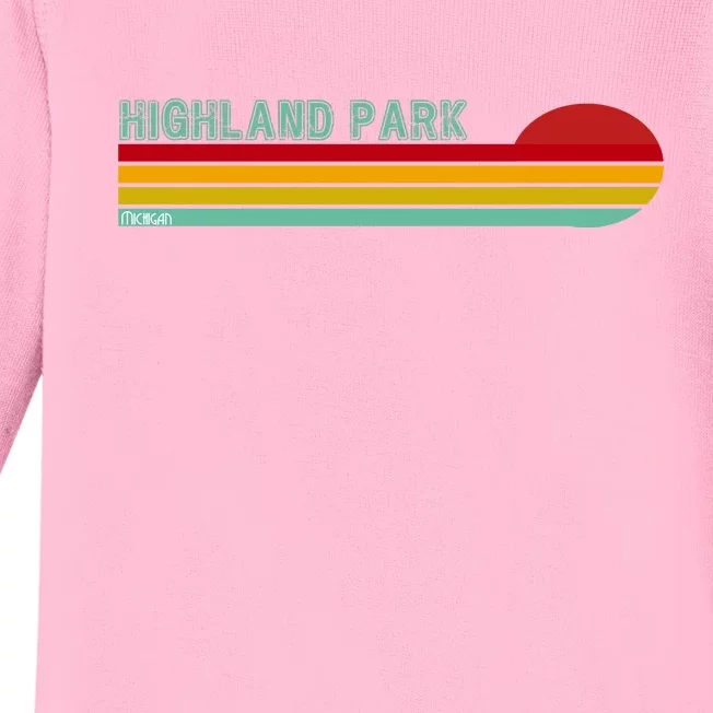 Highland Park Michigan Baby Long Sleeve Bodysuit