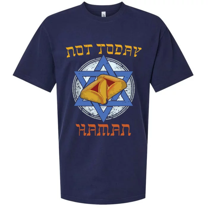 Happy Purim Not Today Haman Jew Holiday Hamantaschen Sueded Cloud Jersey T-Shirt