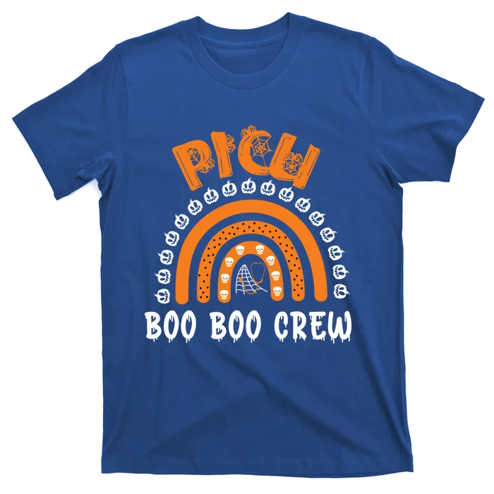 Halloween Picu Nurse Cute Gift Matching Boo Boo Crew Rainbow Cool Gift T-Shirt