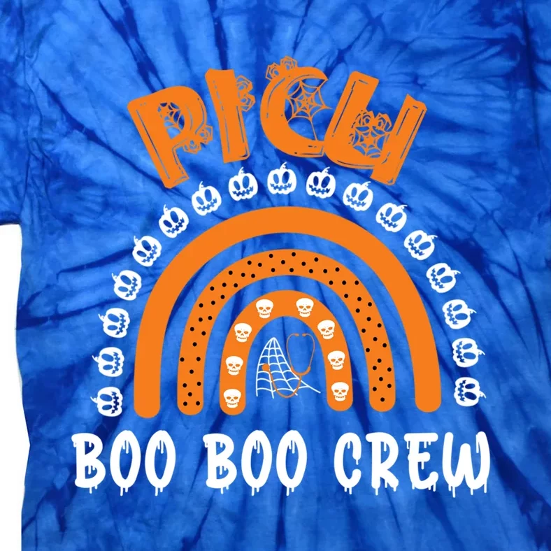 Halloween Picu Nurse Cute Gift Matching Boo Boo Crew Rainbow Cool Gift Tie-Dye T-Shirt