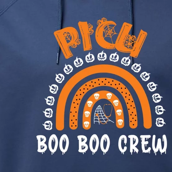 Halloween Picu Nurse Cute Gift Matching Boo Boo Crew Rainbow Cool Gift Performance Fleece Hoodie