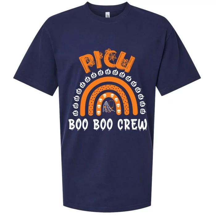 Halloween Picu Nurse Cute Gift Matching Boo Boo Crew Rainbow Cool Gift Sueded Cloud Jersey T-Shirt