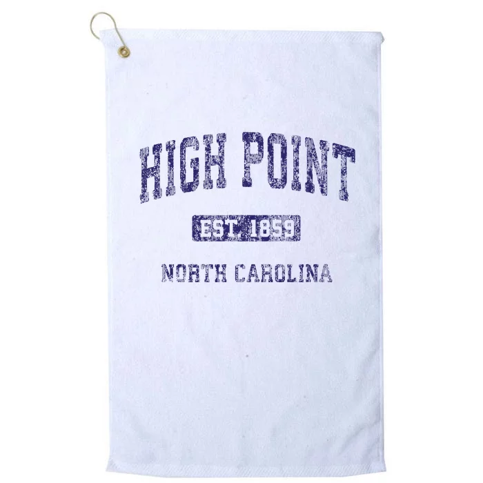 High Point North Carolina Nc Vintage Athletic Platinum Collection Golf Towel