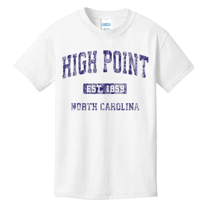 High Point North Carolina Nc Vintage Athletic Kids T-Shirt