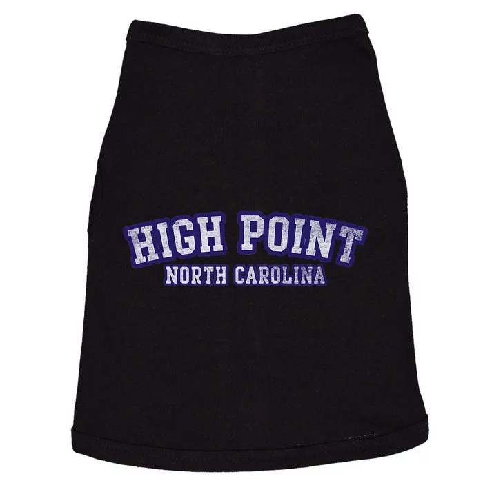 High Point North Carolina Athletic Text Sport Style Doggie Tank