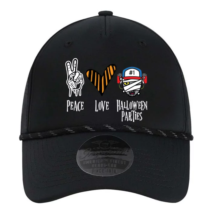 Halloween Party Outfit Peace Love Halloween Great Gift Performance The Dyno Cap