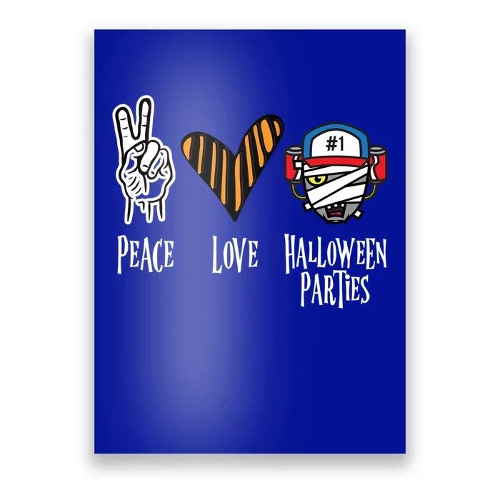 Halloween Party Outfit Peace Love Halloween Great Gift Poster