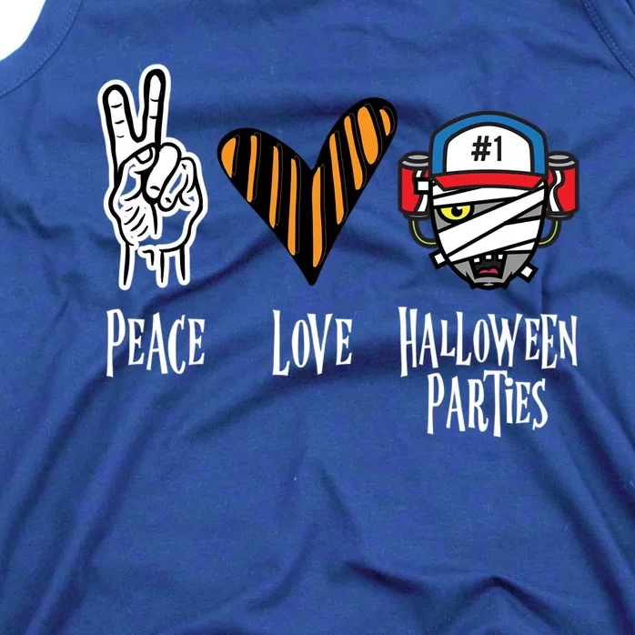 Halloween Party Outfit Peace Love Halloween Great Gift Tank Top