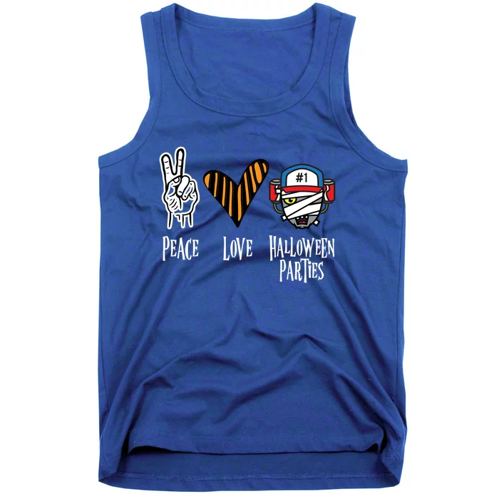 Halloween Party Outfit Peace Love Halloween Great Gift Tank Top