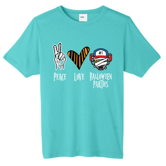 Halloween Party Outfit Peace Love Halloween Great Gift ChromaSoft Performance T-Shirt