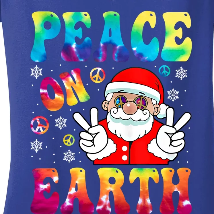 Hippie Peace On Earth Boho Christmas Santa Claus Pajamas Gift