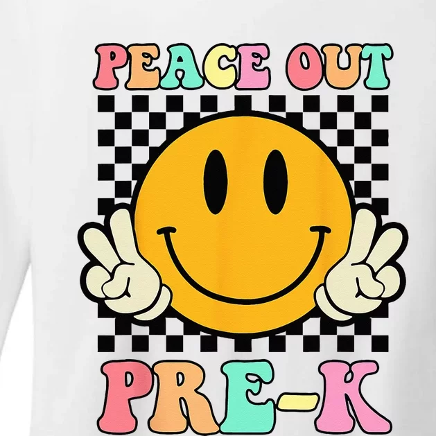 Hippie Peace Out PreK Teacher Last Day Of School Womens CVC Long Sleeve Shirt