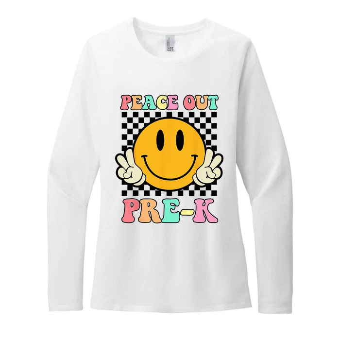 Hippie Peace Out PreK Teacher Last Day Of School Womens CVC Long Sleeve Shirt