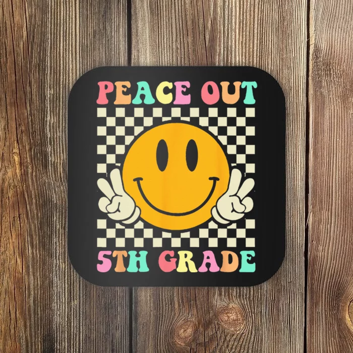 Hippie Peace Out 5th Grade Teacher Last Day Of School Coaster