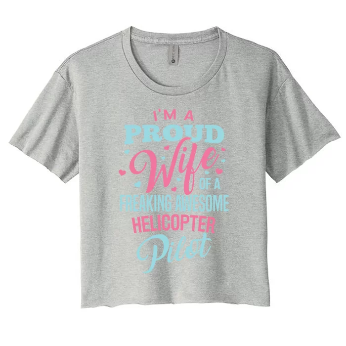 Helicoopter Pilot Outfit For Wife Aviation Lovers Aviator Gift Women's Crop Top Tee