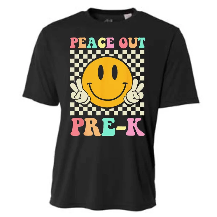 Hippie Peace Out PreK Teacher Last Day Of School Cooling Performance Crew T-Shirt