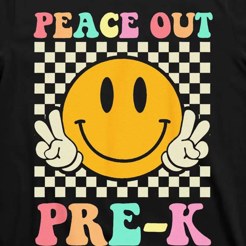 Hippie Peace Out PreK Teacher Last Day Of School T-Shirt