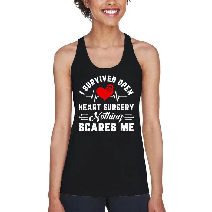 Heart Patient Open Heart Surgery Survivor Women's Racerback Tank