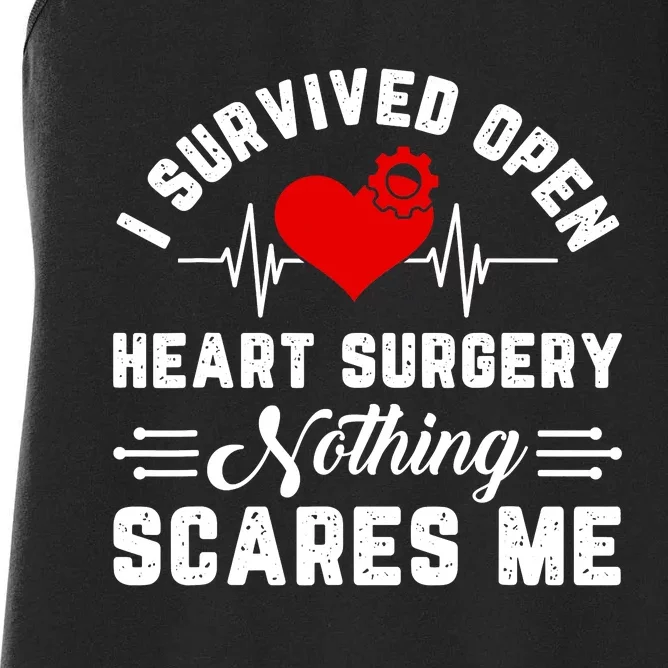 Heart Patient Open Heart Surgery Survivor Women's Racerback Tank