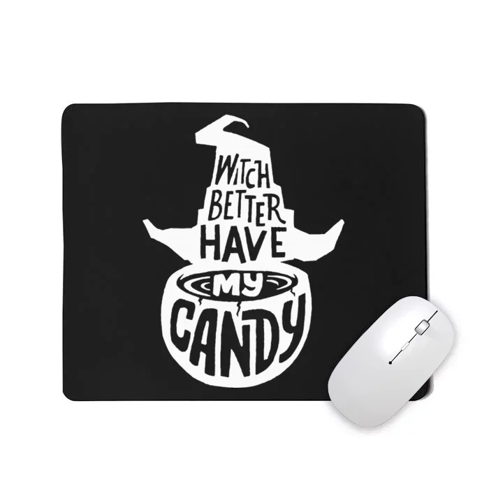 Halloween Party Pun Gifts Witchy Candy Delight Mousepad