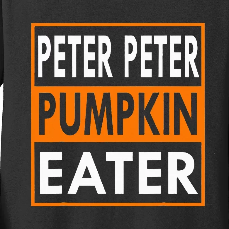 Halloween Peter Pumpkin Eater Costume Couples Kids Long Sleeve Shirt