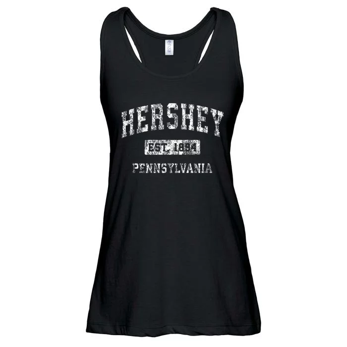 Hershey Pennsylvania Pa Vintage Established Ladies Essential Flowy Tank