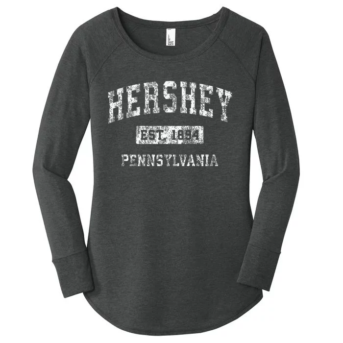 Hershey Pennsylvania Pa Vintage Established Sports Women's Perfect Tri Tunic Long Sleeve Shirt