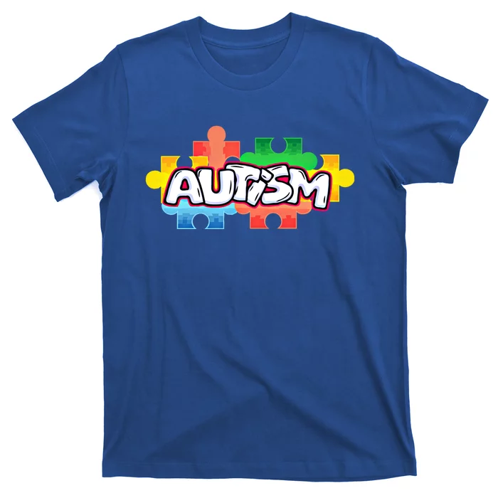 Heart Puzzle Piece Heartbeat Cool Autism Awareness Gift T-Shirt