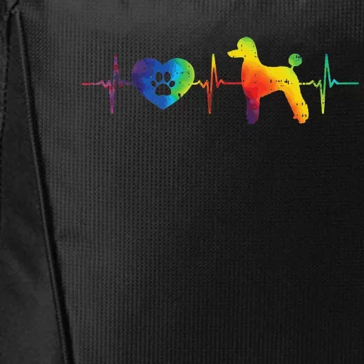 Heartbeat Paw Poodle Tie Dye Hippie Pet Dog Lover Owner Gift City Backpack