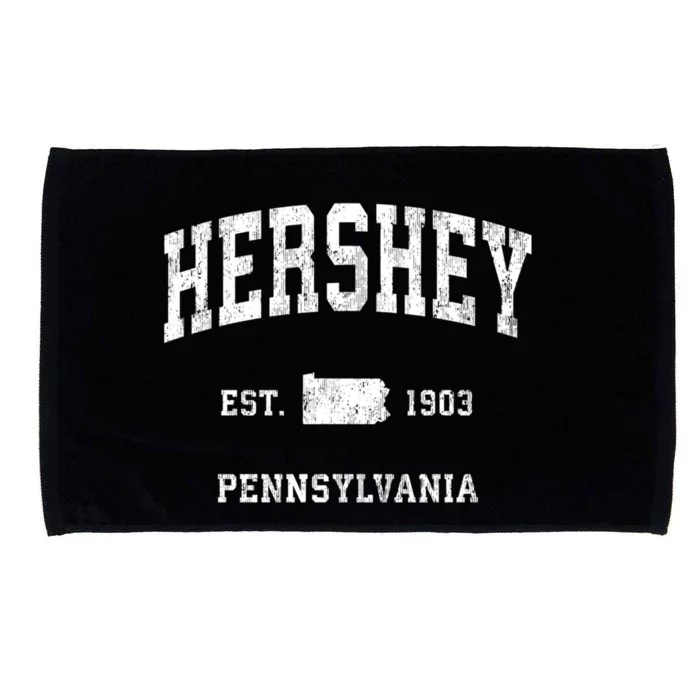 Hershey Pennsylvania Pa Vintage Athletic Sports Design Meaningful Gift Microfiber Hand Towel