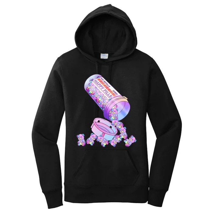 Happy Pills Pastel Goth Kawaii Yami Teddy Bear Otaku Women Women's Pullover Hoodie