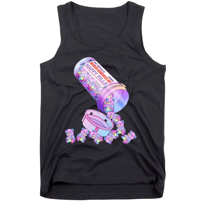 Happy Pills Pastel Goth Kawaii Yami Teddy Bear Otaku Women Tank Top