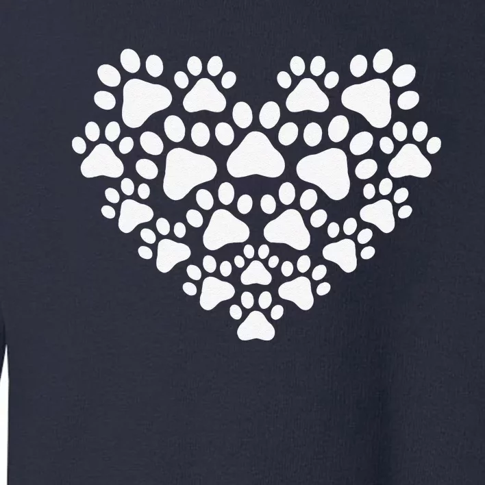 Heart Paw Print Dog & Cat Mom & Dad Mothers Day Fathers Day Toddler Sweatshirt