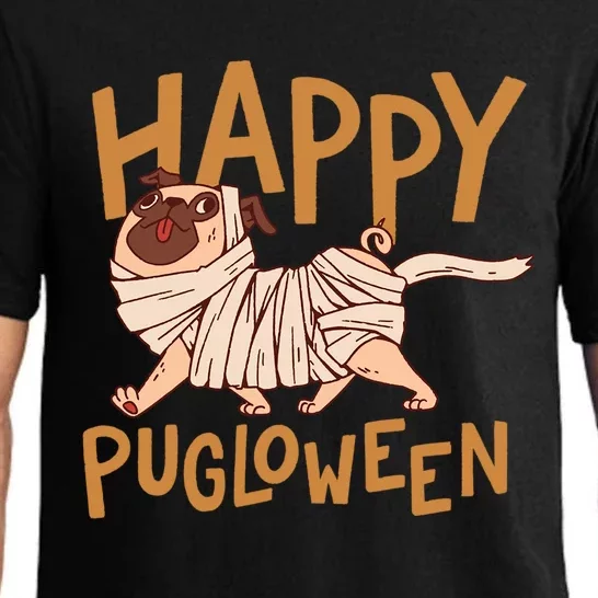 Happy Pugloween Pug Halloween Gift Pajama Set