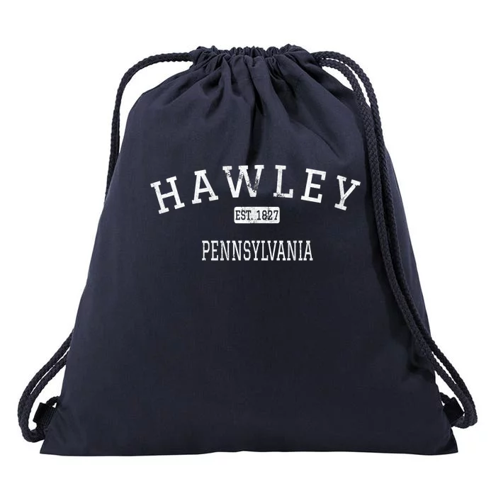 Hawley Pennsylvania Pa Vintage Drawstring Bag