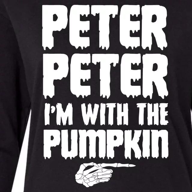 Halloween Peter Peter IM With The Pumpkin Womens Cotton Relaxed Long Sleeve T-Shirt