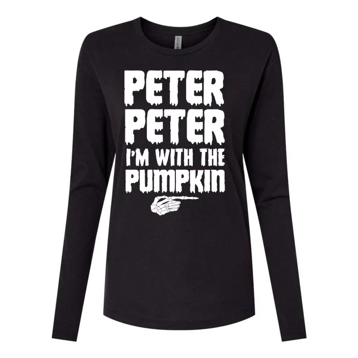 Halloween Peter Peter IM With The Pumpkin Womens Cotton Relaxed Long Sleeve T-Shirt